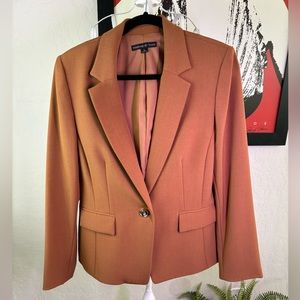 Preston & York Burnt Orange Blazer size 10 EUC summer office